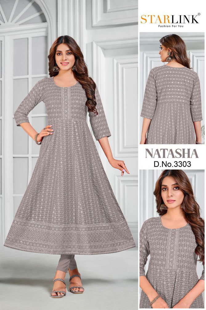 Starlink Natasha Festive Wear Wholesale Anarkali Kurtis Catalog